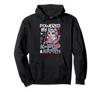Kawaii impulsado por K-Pop y Ramen Cute K-Pop Cat Music Sudadera con Capucha
