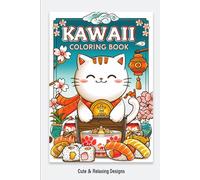 Kawaii Japan Coloring Book for Kids and Teens: Cute Japanese Designs: Cats, Sushi, Sakura & Relaxing Pages