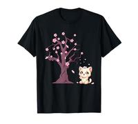 Kawaii Japonés Cherry Blossom Anime Cats Sakura Cat Owner Camiseta