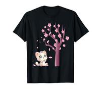 Kawaii Japonés Cherry Blossom Anime Cats Sakura Cat Owner Camiseta