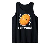 Kawaii Japonés Korokke Lover Crujiente Croqueta Comida Arte Camiseta sin Mangas