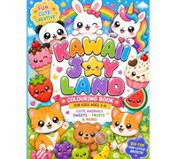 Kawaii Joy Land: Cute Animals, Sweet Treats & Fun Fruits - Easy and Adorable Coloring Pages for Kids Ages 3-6