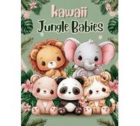 Kawaii Jungle Babies: Adorable Baby Animals from the Jungle -Coloring Book