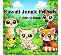 Kawaii Jungle Friends Coloring Book