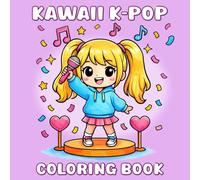 Kawaii K-Pop Coloring Book: Bold and Easy Cute Chibi Idol Designs for Girls, Tweens, and Teens