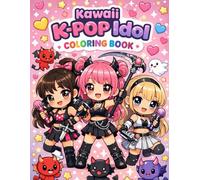 Kawaii K-Pop Idol Coloring Book: Cute Chibi Pop Stars, Magical Idol Warriors, Adorable Demon Hunters and Fantasy K-Pop Characters to Color