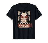 Kawaii Kabuki Máscara Japonesa Kanji Anime Otaku Japón Recuerdo Camiseta