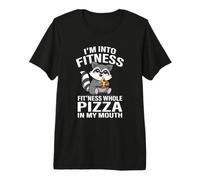 Kawaii Kids Boys Girls Fitness Whole Pizza Raccoon Lover Camiseta Premium