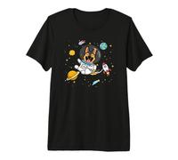 Kawaii Kids Boys Space Astronaut Dog Lover German Shepherd Camiseta Premium