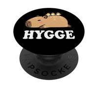 Kawaii Kids Sleep Hygge Boys Girls Capybara Pajama Shirt PopSockets PopGrip Adhesivo