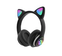 Kawaii Kids Wireless Headphones - RNCYN - Orejas de gato - STN-28 - Inalámbrico y con cable - Micrófono incorporado