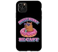 Kawaii Kids Womens Girls Donut Don't Worry Be Capy Lover Carcasa para iPhone 11 Pro MAX