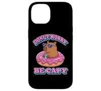 Kawaii Kids Womens Girls Donut Don't Worry Be Capy Lover Carcasa para iPhone 14