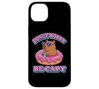 Kawaii Kids Womens Girls Donut Don't Worry Be Capy Lover Carcasa para iPhone 14 Plus
