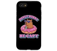 Kawaii Kids Womens Girls Donut Don't Worry Be Capy Lover Carcasa para iPhone SE (2020) / 7/8