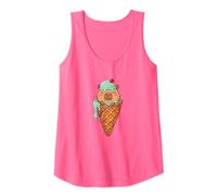 Kawaii Kids Womens Girls Ice Cream Cone Meme Lover Capybara Camiseta sin Mangas
