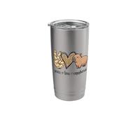 Kawaii Kids Womens Girls Peace Love Meme Lover Capybara Vaso térmico de acero inoxidable de doble pared