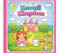 Kawaii Kingdom: Cute Fantasy World of Princesses, Castles, Dragons & Magical Creatures: A Relaxing Cute Coloring Book with Kawaii Animals, Enchanted ... and Easy Bold Designs for Stress Relief