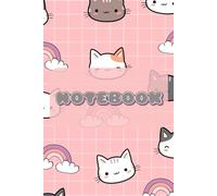 Kawaii Kitty and Rainbow Planner: Aesthetic Pink Notebook for Journaling and School Notes