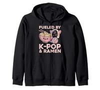 Kawaii KPOP Alimentado por K-Pop y Ramen K Pop Sudadera con Capucha