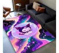 Kawaii Kuromi Sanrio Dibujos Animados Regalo Alfombra Alfombra Para Dormitorio, Sala De Estar, Decoración Del Sofá Del Hogar,Alfombra De Decoración De Juego Para Niños 2025 Nuevo Q3066 90×150Cm