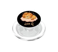 Kawaii Leo Zodiaco Lindo Chibi León Dormir Nube Astrología PopSockets PopGrip para MagSafe