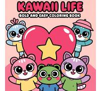 Kawaii Life Bold and Easy Colouring book