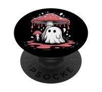 Kawaii Lindo Boo En Paraguas Seta Halloween Cottagecore PopSockets PopGrip Adhesivo