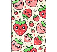 Kawaii Lined Strawberry Notebook: 120 Pages, 6 x 9 ich, Adorable Fruit Design, Perfect for School, Notes & Journaling