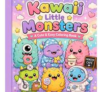 Kawaii Little Monsters: A Cute & Easy Coloring Book