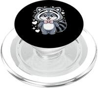 Kawaii Lobo Disfraz de Mapache Lobos PopSockets PopGrip para MagSafe