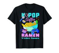 Kawaii Love Coffee Video Juegos Ramen Y K-Pop Fans Regalo Camiseta
