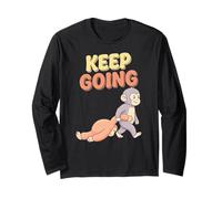 Kawaii Macaco Japonés Baby Monkey Cute Keep Going Manga Larga