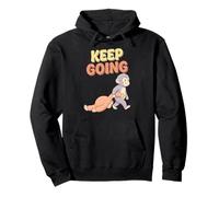 Kawaii Macaco Japonés Baby Monkey Cute Keep Going Sudadera con Capucha