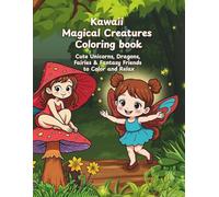 Kawaii Magical Creatures Coloring Book: Cute unicorns, dragons, fairies & fantasy friends to color and relax