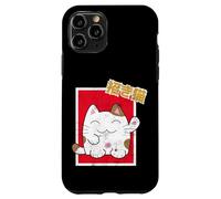Kawaii Maneki-Neko Anime Cat Japanese Good Luck Feng Shui Carcasa para iPhone 11 Pro