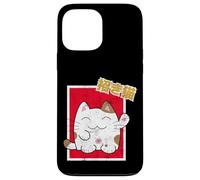 Kawaii Maneki-Neko Anime Cat Japanese Good Luck Feng Shui Carcasa para iPhone 13 Pro MAX