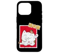 Kawaii Maneki-Neko Anime Cat Japanese Good Luck Feng Shui Carcasa para iPhone 16 Pro