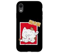 Kawaii Maneki-Neko Anime Cat Japanese Good Luck Feng Shui Carcasa para iPhone XR