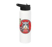 Kawaii Mapache Comiendo Fideos Ramen Japonés Sun Girls Anime Stainless Steel Insulated Water Bottle