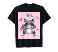 Kawaii Mapache Sushi Japanese Aesthetic Camiseta