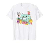 Kawaii Máquina de Coser Herramientas Manualidades Arte Familiar Camiseta gráfica económica