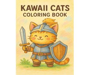 Kawaii Medieval Cats Coloring Book - Cute Fantasy Cats Adventures for Kids Ages 4-8: Easy and Fun Coloring Pages Featuring Knights, Dragons, Wizards, and Medieval Cats