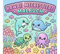 Kawaii Meerestiere Malbuch für Kinder ab 4 - Süße Ozean Tiere zum Ausmalen: 60 niedliche Meerestiere-Illustrationen | Entspannende Ausmalbilder mit ... Geschenk für Mädchen & Jungen (Kawaii Welten)