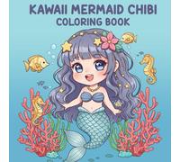 Kawaii Mermaid Chibi Coloring Book: Adorable Illustrations for Kids, Teens, and Adults to Relax and Have Fun - 100 Pages, 8.5x8.5 Inch