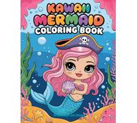 Kawaii Mermaid Coloring Book: 50 unique kawaii mermaids, fun underwater scenes, and whimsical designs to spark creativity, imagination, and hours of joyful coloring.