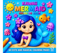 Kawaii Mermaid Coloring Book: A Cute and Magical Kawaii Coloring Book Full of Mermaid Cuties for Kids Ages 4-8 (Kawaii Magical World)