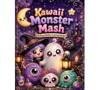 Kawaii Monster Mash: A Cozy Gothic Coloring Book: 15 Adorable Halloween Monster Pages for Kids and Adults