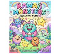 Kawaii Monsters Coloring Book: Cute Kawaii Monster Coloring Book for Kids, Teens & Adults - Fun and Easy Stress Relief Coloring Pages for Relaxation and Creativity