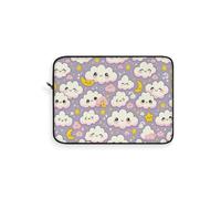 Kawaii Moon & Clouds - Funda para portátil con diseño de nubes, protección suave para laptop Kawaii, decoración para laptop con patrón kawaii, multicolor, 12 pulgadas, Genérico